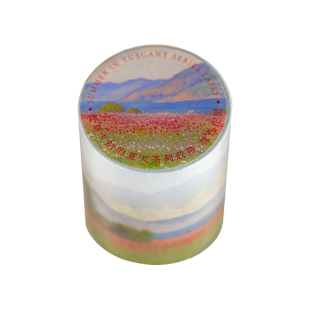 朝雨 复古油画手帐花边胶带ins风小清新风景素材diy装饰造景贴纸