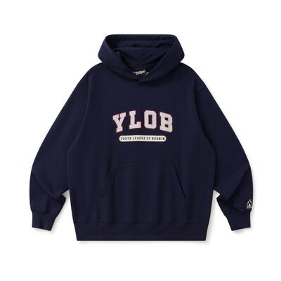 BURNIN*「YLOB」撞色连帽卫衣男女宽松美式衣服情侣帽衫宽松外套