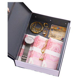 仿真书本保险箱迷你小型带锁隐藏密码家用成人款防盗储物收纳盒子