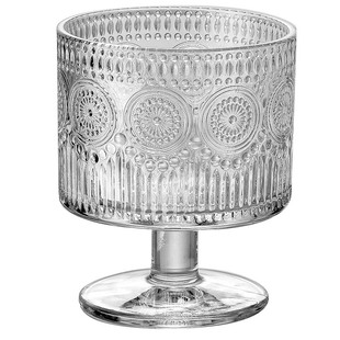 精致小高脚鸡尾酒杯创意特调气泡水饮品玻璃杯子高颜值微醺甜品杯