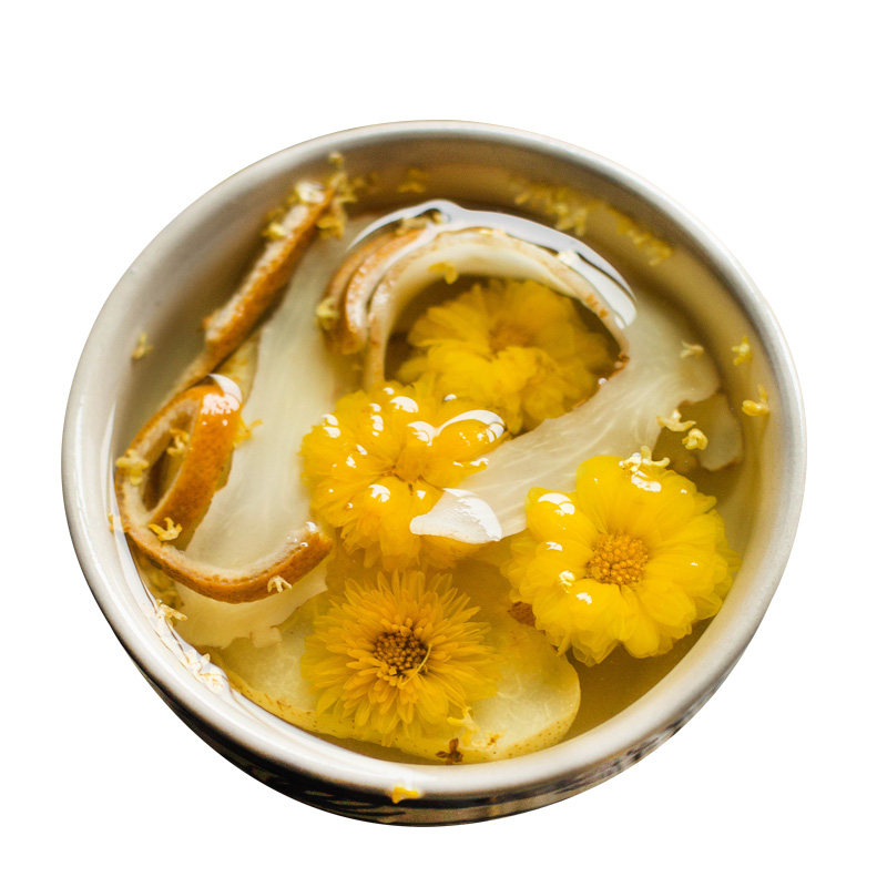 一伯 桂花雪梨茶20包清热茶养润茶肺茶润喉茶组合花茶雾霾养生茶