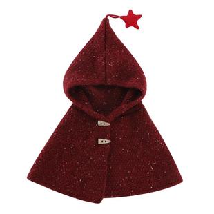 儿童帽子秋冬季韩版女孩披肩连体帽小童斗篷帽护耳一体宝宝围脖帽