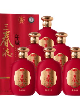 午城三春液12红礼盒清香42度6瓶