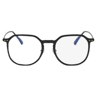 复古小红书网红tr90透明灰色眼镜超轻大框方形圆脸不规则素颜眼镜