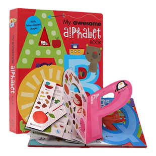 英文原版绘本26个字母单词书大开本My Awesome Alphabet Book林志颖儿子同款书我的尖叫字母幼儿学习儿童英语启蒙纸板书翻翻?