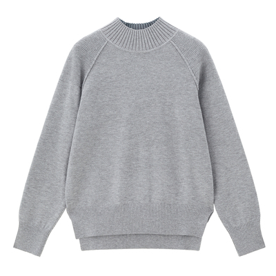 Giordano套头小高领拼接针织衫