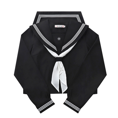 黑身白三本jk水手服套装