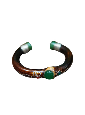 刚藤黑藤镶嵌木质手镯