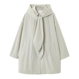 【孙俪同款】OVV2026春夏新款女装翻领落肩袖中长休闲风衣