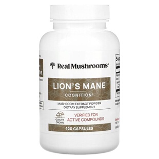 Real Mushrooms猴头菇蘑菇浸膏粉神经健康肠胃健康支持机体抵御