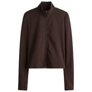 【H&M MOVE SoftMove™】女士外套冬季新款拉链网球健身服1243210