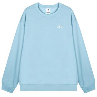 安踏卫衣男女秋冬季加绒加厚情侣长袖官网旗舰宽松潮流简约打底衫