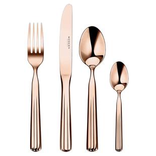 摩登MODERN轻奢玫瑰金西餐餐具套装不锈钢牛排刀叉勺商用精致高级