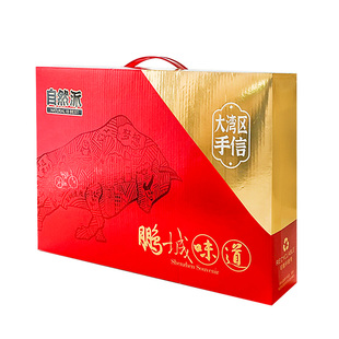 自然派猪肉脯鹏城礼盒538g吊龙猪肉粒卤味零食大礼包新年货伴手礼