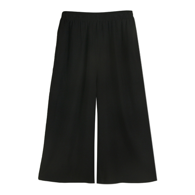 女士棉绸阔腿八分裤轻薄透气宽松