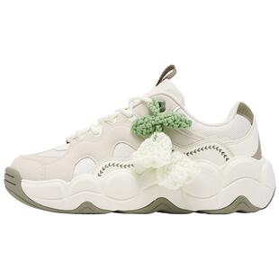 乔丹女休闲鞋花瓣鞋2026春季新款厚底增高运动鞋薄荷绿百搭女鞋子