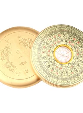 寸八小罗盘仿铜自动罗经仪综合盘