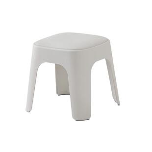 全友家居现代简约家用塑料凳可叠放环保PP材质小凳子软包换鞋凳KD