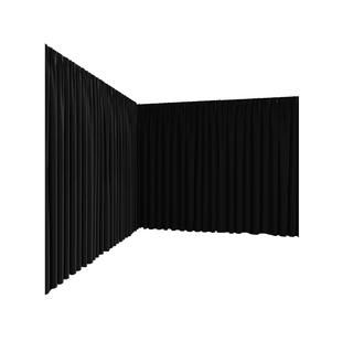 舞蹈教室黑色绒布吸光窗帘镜子遮挡帘直播间装饰拍摄背景幕布定制