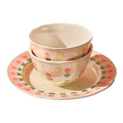 郁金香小清新家用碗盘