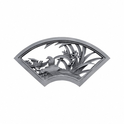 新款扇形镂空砖雕窗花中式院墙