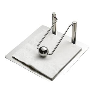 现代轻奢不锈钢定点纸巾架子西餐桌方形纸巾盒抽纸盒压纸座餐巾架