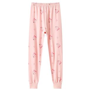 红豆儿童秋裤纯棉内穿男童女童保暖裤100%全棉大童打底线裤棉毛裤