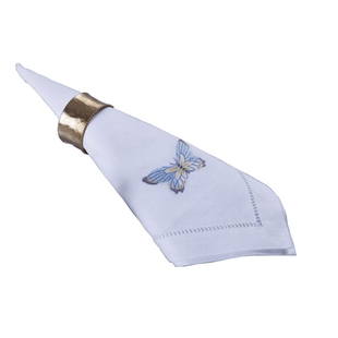 高密度棉布刺绣餐巾口布酒店样板房餐桌用亚麻灰色花边餐垫长方形