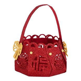 乔迁之喜装饰果盘新居布置用品手提篮搬新家入宅仪式必备新房摆件