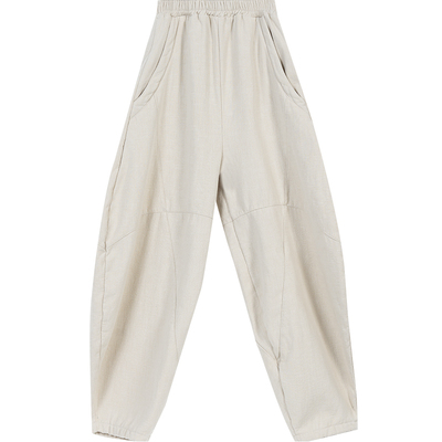 高腰复古CHSSNIKE苎麻打坐太极裤