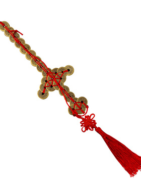 五帝钱铜钱剑门对门挂件