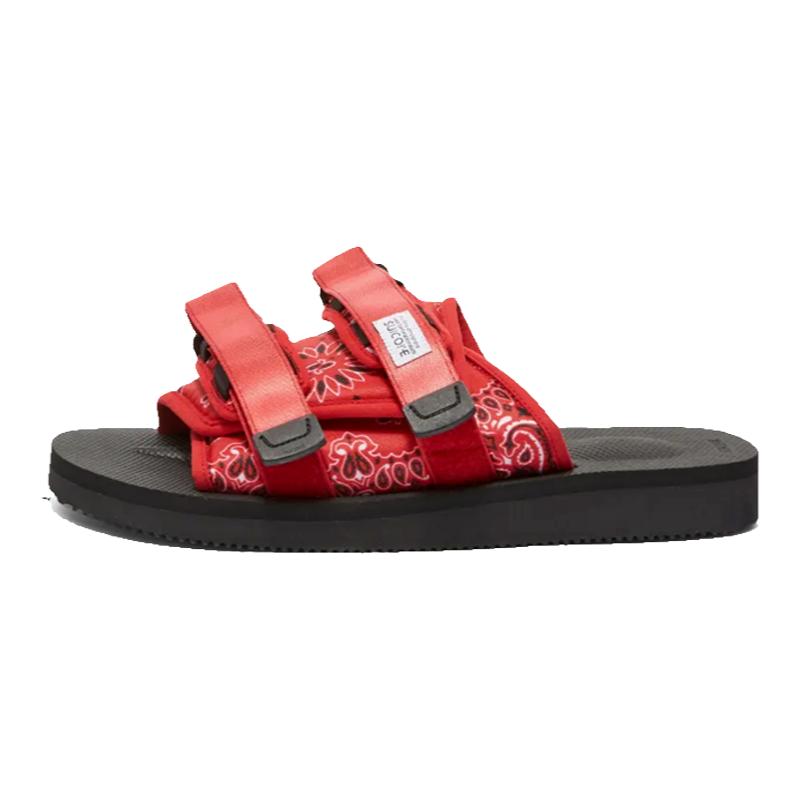 Suicoke MOTO-Cab 日系腰果花图案魔术贴舒适百搭厚底沙滩凉拖鞋