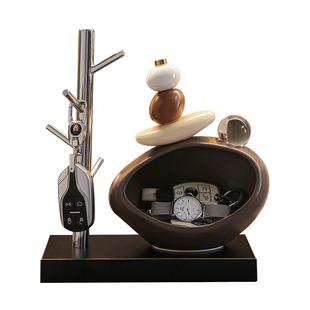 时来运转钥匙收纳玄关摆件入户门口鞋柜客厅电视柜装饰品乔迁礼物