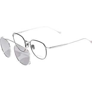 CHARMANT夏蒙眼镜架源系列圆框眼镜框配偏光夹片可配近视31010