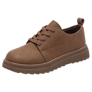 大东官方复古乐福鞋女2025新款秋冬加绒外穿软底女鞋皮鞋保暖棉鞋