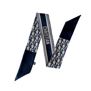 复古风领巾千鸟格字母束发带绑包手柄丝巾时尚领巾法式长条小丝巾