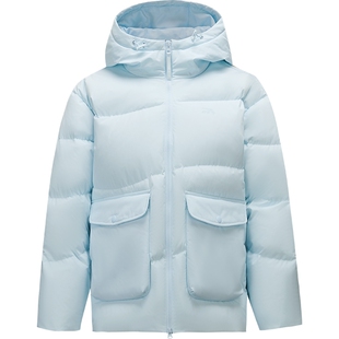 安踏六度芯面包羽绒丨连帽羽绒服女2026春季新款宽松休闲鸭绒外套