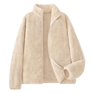 都市丽人摇粒绒外套女2025新款秋冬爆款初中生加厚毛毛开衫上衣X