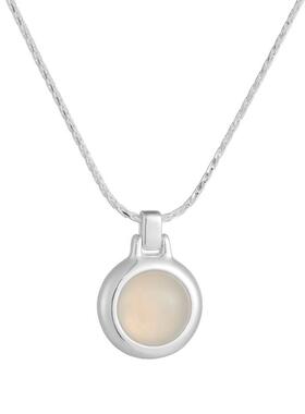 AHCHOO宝月光石椭圆吊坠项链