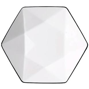 北欧风碗碟套装家用2026新款六角拼盘餐具高颜值陶瓷碗盘碗筷组合