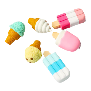 日本IWAKO趣味拼装橡皮甜点系列圆筒棒冰雪糕可爱造型橡皮宝宝女孩礼物礼品