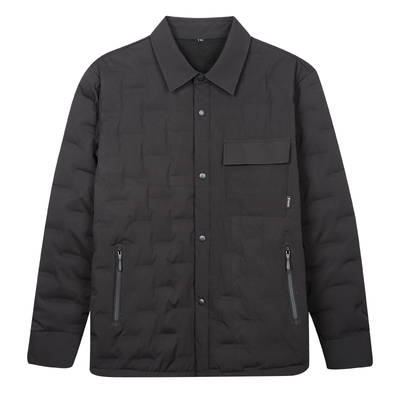 才子翻领羽绒服男2025冬季新款绒布内里轻便保暖商务休闲短款外套