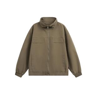 美式游骑兵夹克男高级感复古底特律立领工装外套秋季户外运动褂子