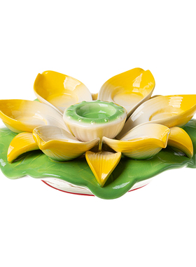 包邮七星陶瓷浮雕梅花粒供佛灯