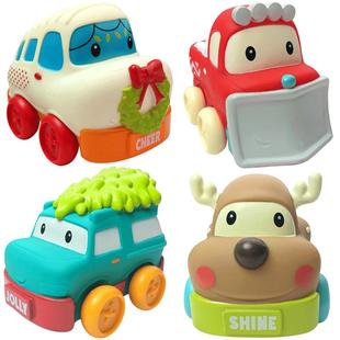 infantino美国婴蒂诺婴幼儿儿童宝宝卡通软胶滑行小汽车玩具