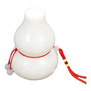 天然白玉葫芦五帝钱门对门挂件摆件葫芦吊坠玉佩黄铜仿古钱币把件