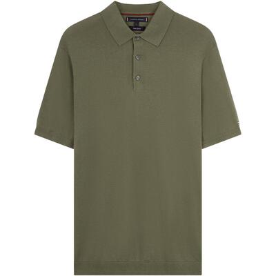 Tommy男装莱赛尔混纺纯色POLO衫