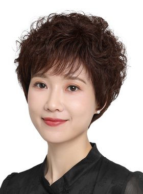 佰丝堂真人发丝斜刘海全手织头套