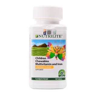 美国安利纽崔莱儿童多种营养咀嚼片100片复合维生素钙镁锌铁vc