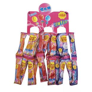 挂版珍宝珠泡泡糖48支夹心棒棒糖混合口味